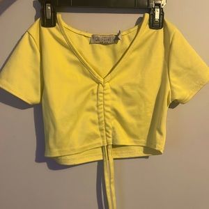 Yellow crop top